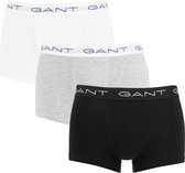 GANT essentials 3P trunks zwart, grijs & wit - M