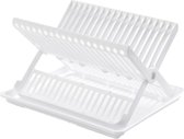 Wit à vaisselle blanc 2 couches avec égouttoir 37 x 33 cm - Ustensiles de cuisine - La vaisselle/ Séchage - Paniers à vaisselle avec égouttoir