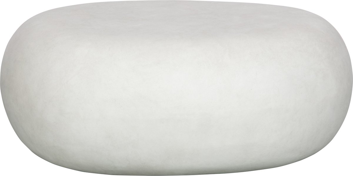vtwonen Pebble Bijzettafel - Fiber Clay - Betonlook - Wit - 31x65x49 cm