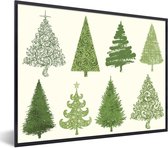 Illustration de Noël de différents sapins de Noël 40x30 cm - petit