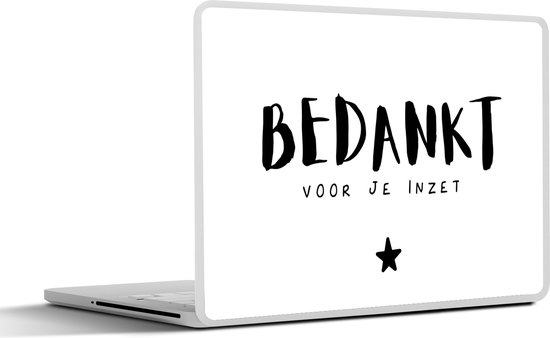 Laptop sticker - 12.3 inch - Quotes - Collega - Bedankt voor je inzet