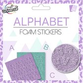 stickervellen Alphabet 15 x 15 cm EVA paars 2 stuks