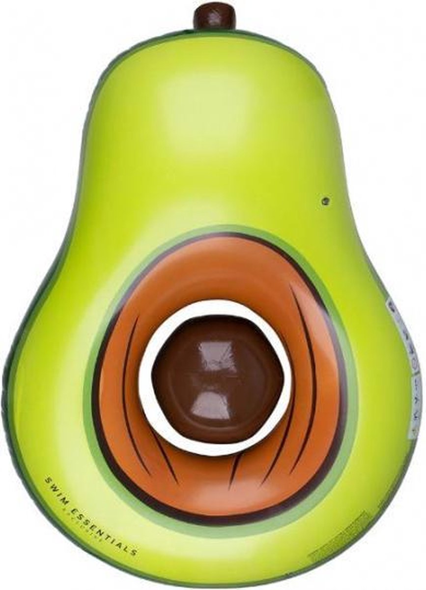 luchtbed avocado met pit 180 x 120 cm PVC groen