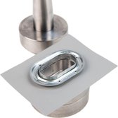 Afdekzeilwinkel - Handstempel 42x22mm ovaal rvs professioneel