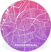 WallCircle - Schilderij - Stadskaart Roosendaal - Multicolor - 150 X 150 Cm