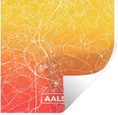 Stickers muraux - Plan de la ville - Alost - België - Oranje - 30x30 cm - Film adhésif - Carte