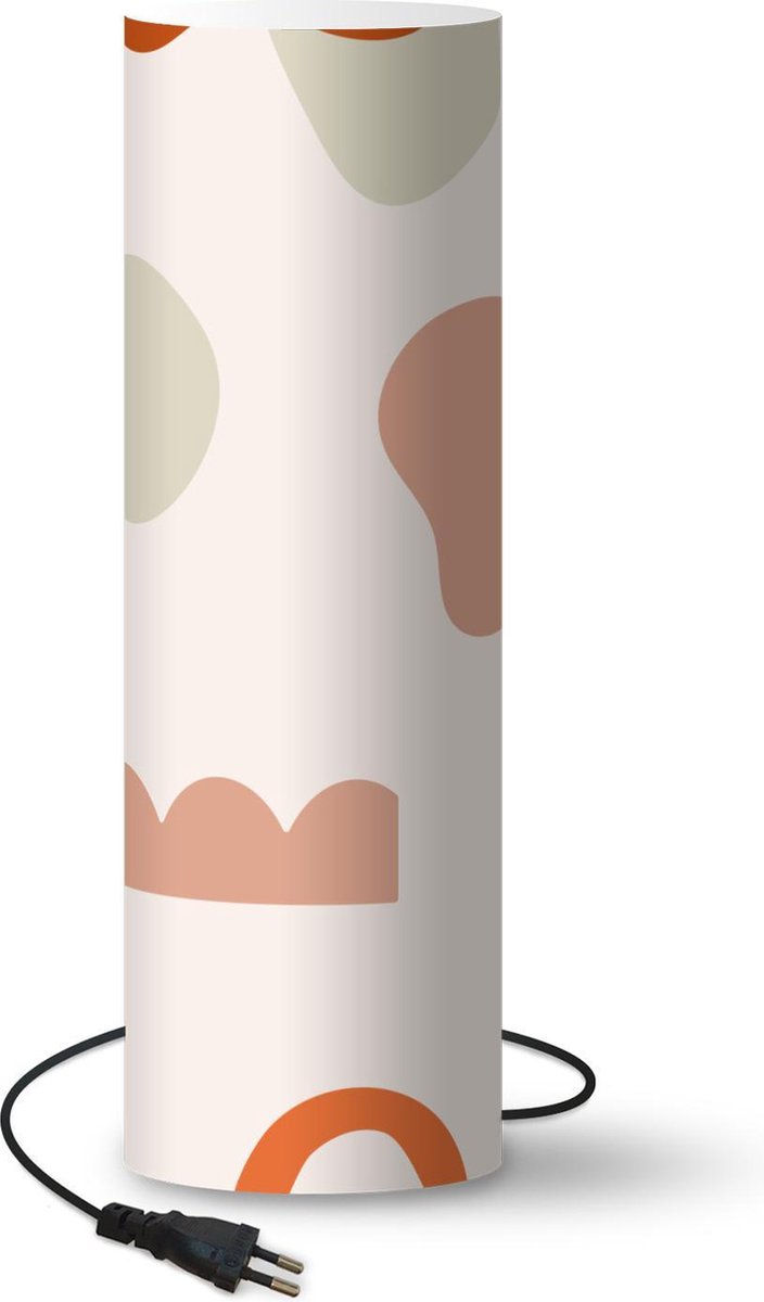 Lamp - Nachtlampje - Tafellamp slaapkamer - Vormen - Pastel - Design - 70 cm hoog - Ø22.3 cm - Inclusief LED lamp
