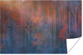 Affiche Automne - Forêt - Brouillard - 30x20 cm