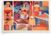 Walljar - Paul Klee - Temple Gardens - Muurdecoratie - Poster