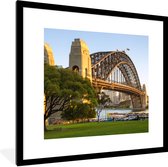 Fotolijst incl. Poster - Sydney Harbour Bridge in Australië in de middag - 40x40 cm - Posterlijst