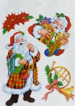 Magic Stickers Raamstickervel Kerstmannen 42 X 30 Cm 4-delig