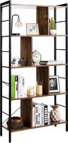 c90 - 5-laagse boekenkast ,boekenplank, Industriële Stijl boekenkast met metalen frame, De vrijestaande Planken van de Opslag vertoning, De Planken van het opslagrek met verdelers,