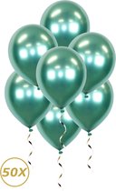 Groene Helium Ballonnen 2024 NYE Verjaardag Versiering Feest Versiering Ballon Chrome Groen Luxe Decoratie - 50 Stuks
