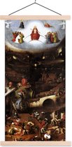 Posterhanger incl. Poster - Schoolplaat - The last judgement - schilderij van Jheronimus Bosch - 40x80 cm - Blanke latten