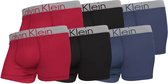 Calvin Klein 6-pack boxershorts - rood/blauw/grijs