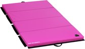 Gymrex Gymnastiekmat - 200 x 100 x 5 cm - opvouwbaar - Pink/Roze - capaciteit tot 170kg