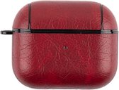 By Qubix - AirPods 3 hoesje - Leder - Leather series - Rood