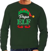 Papa elf foute Kersttrui - groen - heren - Kerstsweaters / Kerst outfit S