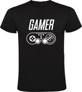 Gamer | Kinder T-shirt 128 | Zwart | Joystick | Controller | Game Console | Computerspel | Game Computer | Videogame | Videospel