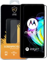 Motorola Edge 20 Screenprotector - MobyDefend Gehard Glas Screensaver - Zwarte Randen - Glasplaatje Geschikt Voor Motorola Edge 20