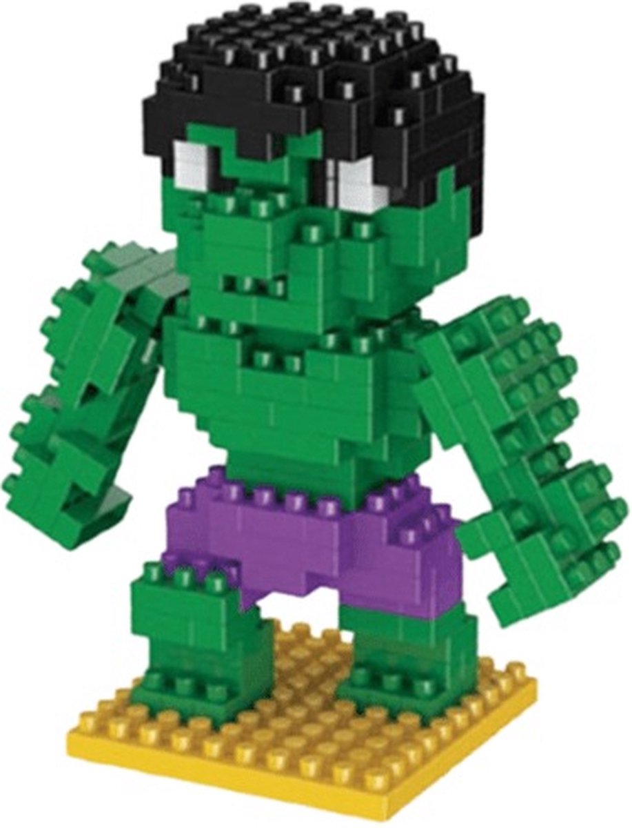 Hulk Blockbot FunWithBlocks® Hulk nanoblock - Marvel Avengers - 190 miniblocks | bol.com