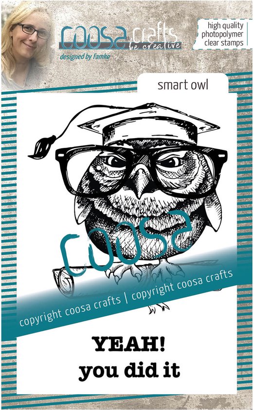 Gehakt Uitgraving Wederzijds COOSA Crafts • Clear stempel #18 Smart owl | bol.com
