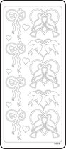 Vaessen Creative Sticker - 10x23cm - 10st - zilver duiven