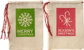 Martha Stewart peppermint winter fabric treat bags