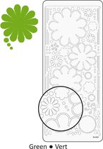 Vaessen Creative Sticker - 10x23cm - 10st - groen bloemen