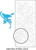 Vaessen Creative Sticker - 10x23cm - 10st - lichtblauw organic shapes