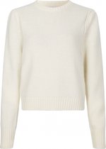 zoe karssen - dames -  luca gebreide trui met pofmouwen -  gebroken wit - xl