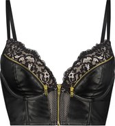 Hunkemöller Dames Lingerie Voorgevormde longline beugel bh Talia Cup E +  - Zwart - maat F95