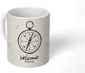 Mok - Koffiemok - Spreuken - Quotes - 'Welcome home' - Mokken - 350 ML - Beker - Koffiemokken - Theemok