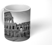 Mok - Het Colosseum in Rome tijdens de zonsondergang - zwart wit - 350 ML - Beker