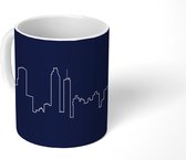 Mok - tekening van de skylne van Atlanta in lijnen - 350 ML - Beker