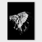 Poster Native Tiger - Papier - 70x100 cm - Meerdere Afmetingen & Prijzen | Wanddecoratie - Interieur - Art - Wonen - Schilderij - Kunst