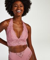 Hunkemöller Dames Lingerie Voorgevormde halter bralette Rose  - Roze - maat S