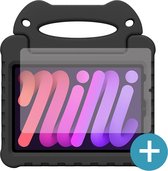iPad Mini 2021 hoes Kinderen - Draagbare tablet kinderhoes met handvat - Met Screenprotector – Zwart