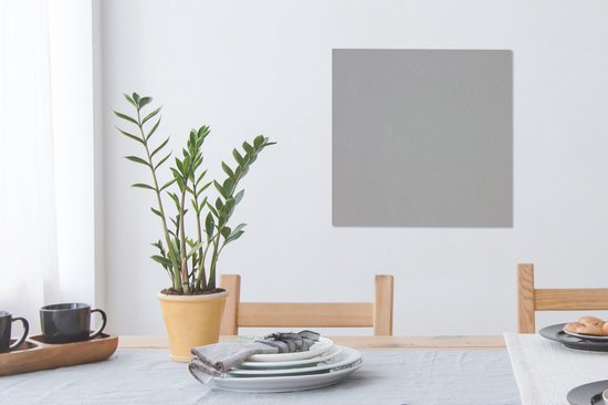 Canvas Schilderij Metaal print - Grijs - 50x50 cm - Wanddecoratie