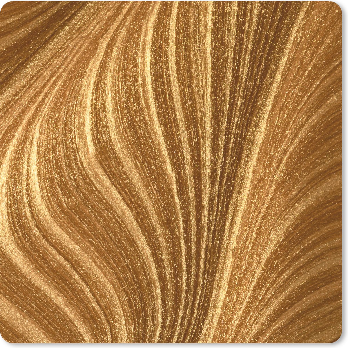 Muismat 30x30 cm - Mousepad Close-up van gouden verf - Muismatten