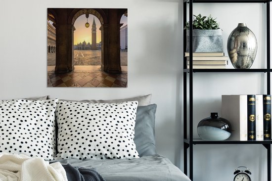 Tableau sur toile Italie - Place - Saint Marc - 50x50 cm - Décoration murale