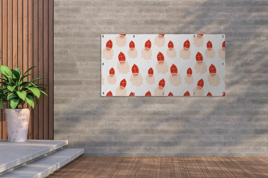 Affiche de clôture Sint - Sinterklaas - Sinterklaas Décoration - Enfants - Garçons - Filles - Enfant - 200x100 cm - Toile de jardin