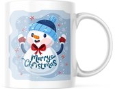 Kerst Mok: merry christmas snowman | Kerst Decoratie | Kerst Versiering | Grappige Cadeaus | Koffiemok | Koffiebeker | Theemok | Theebeker