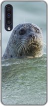 Geschikt voor Samsung Galaxy A50 hoesje - Noordzee - Zeehond - Water - Siliconen Telefoonhoesje