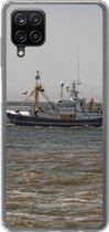 Geschikt voor Samsung Galaxy A12 hoesje - Noordzee - Vissersboot - Water - Siliconen Telefoonhoesje