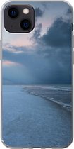 Geschikt voor iPhone 13 hoesje - Noordzee - Storm - Water - Siliconen Telefoonhoesje