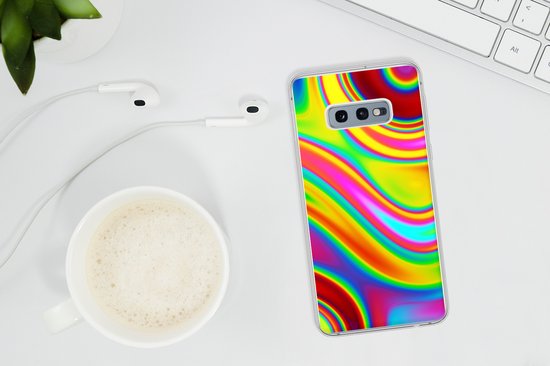 Coque Samsung Galaxy S10e - Art - Vagues - Couleurs - Psychédélique - Coque de téléphone en Siliconen