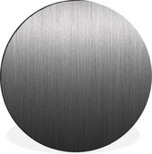 WallCircle - Wandcirkel - Muurcirkel - Metaal print - Grijs - Lijn - Aluminium - Dibond - ⌀ 60 cm - Binnen en Buiten