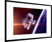 Fotolijst incl. Poster - Ruimte - NASA - Aarde - Jongens - Kids - Kinderen - 120x80 cm - Posterlijst