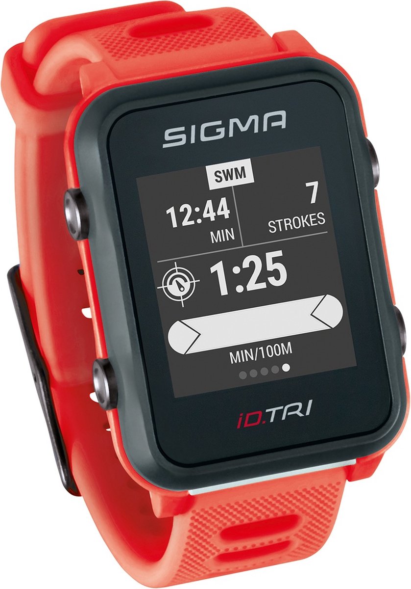Sigma iD.TRI - Sporthorloge - Rood Basic